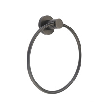 Black matte design stainless steel towel ring hanger matte black